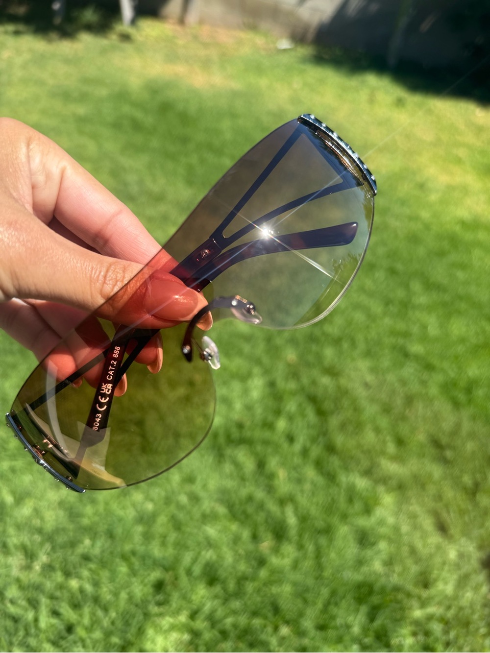 Y2K Women’s Brown Shield Sunglasses